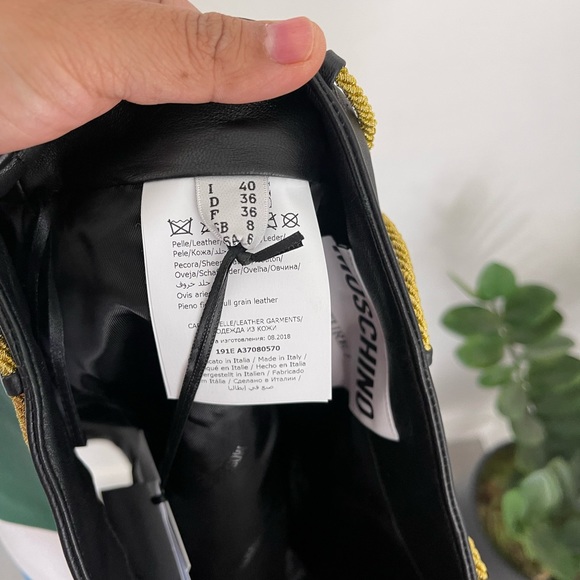 MOSCHINO COUTURE Multi Gold Rope Leather A-Line Mini Skirt Sz 6 NWT - Picture 12 of 13